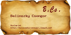 Belinszky Csongor névjegykártya