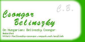 csongor belinszky business card